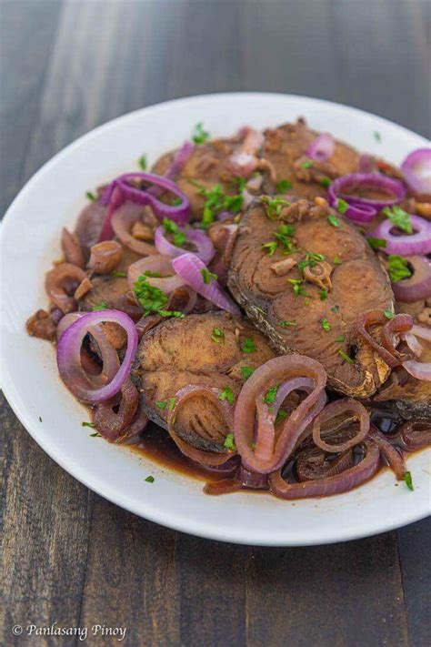 tanigue fish|Tanigue Fish Steak ala Bistek .